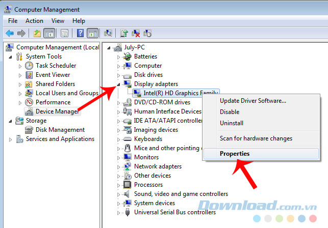 Chọn Device Manager