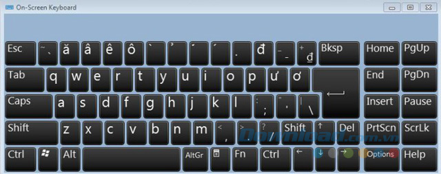 Bàn phím ảo trên Windows 7 Bàn phím ảo trên Windows 7