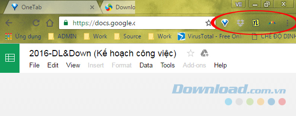 Tiện ích trên Chrome