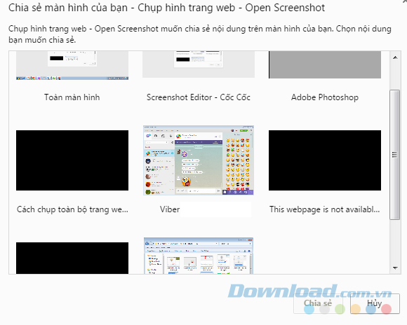 Ảnh chia sẻ màn hình Ảnh chia sẻ màn hình