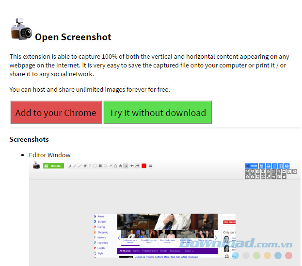 Trang chủ của tiện ích Trang chủ của tiện ích