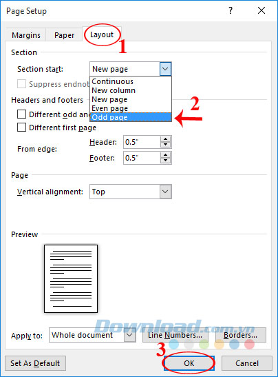 Chuyển sang thẻ Layout Chuyển sang thẻ Layout