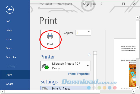 In 2 mặt trên Word 2016 In 2 mặt trên Word 2016
