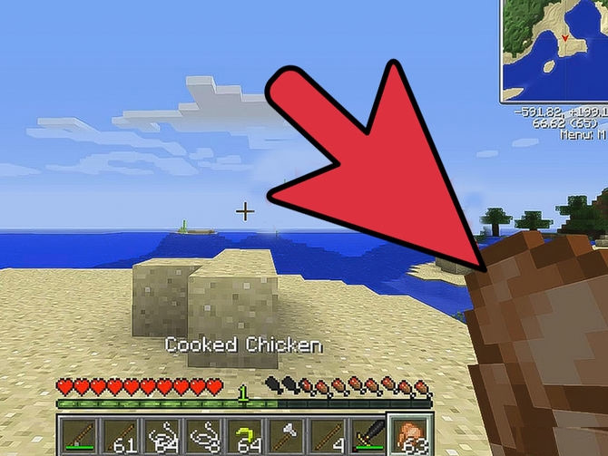 Đưa thức ăn vào tay