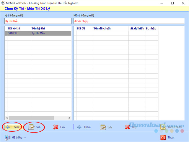Giao diện chính McMIX Giao diện chính McMIX