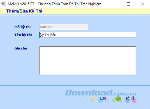 Thêm kỳ thi Thêm kỳ thi