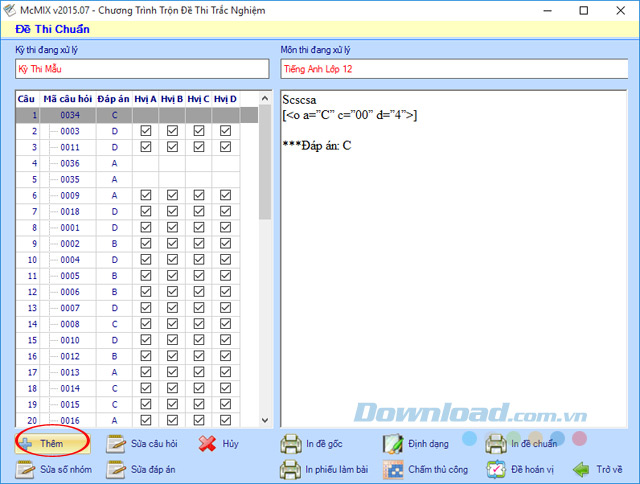 Thêm đề thi Thêm đề thi