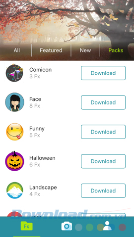 Danh sách hiệu ứng