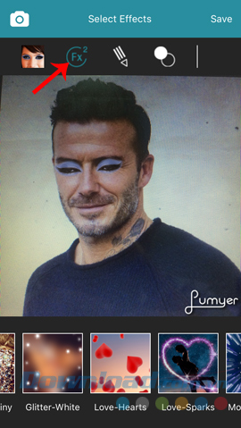 Chọn chèn hiệu ứng thứ hai