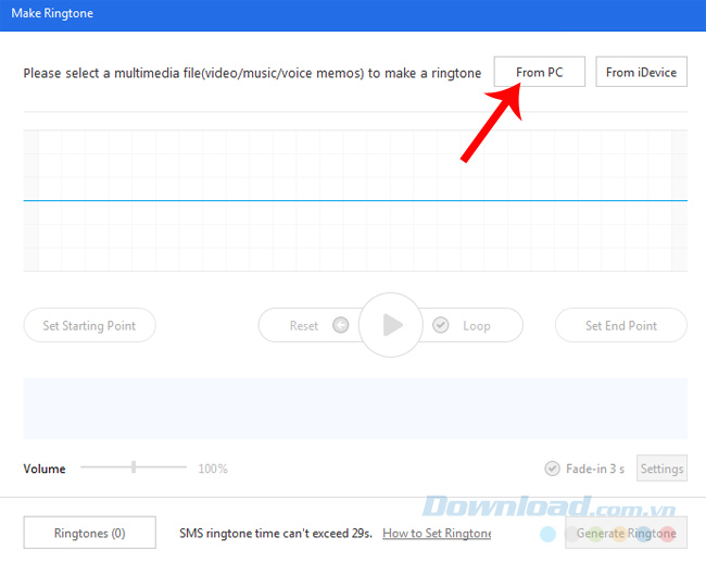 Chọn nhạc để dùng