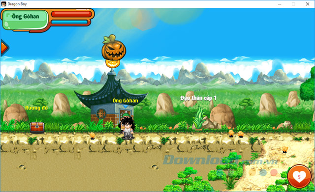 Giao diện Game Chú bé rồng Giao diện Game Chú bé rồng