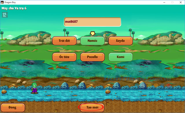 Tạo nhân vật trong game chú bé rồng Tạo nhân vật trong game chú bé rồng