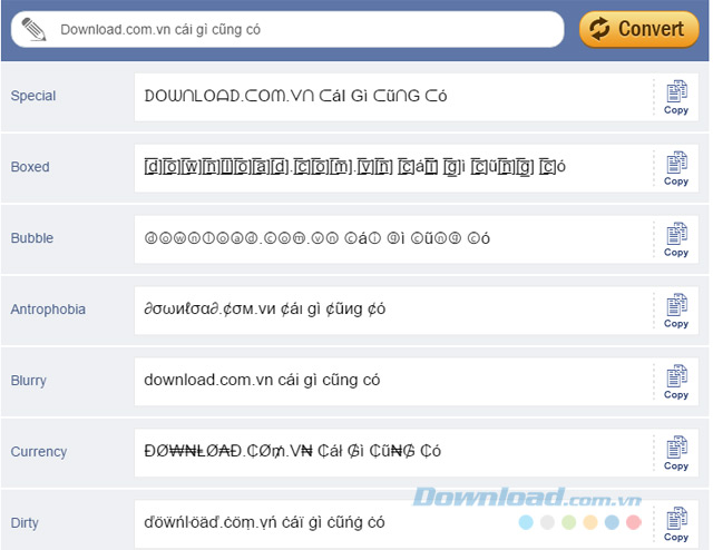 Danh sách kiểu chữ lạ mắt