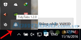 icon trên thanh Taskbar