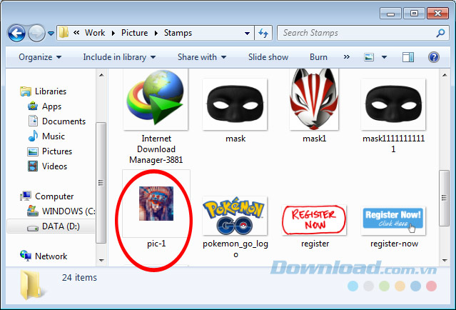 Tạo thành công biểu tượng mới