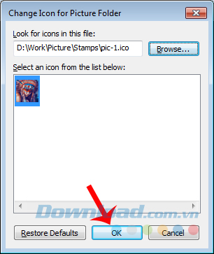 Sử dụng biểu tượng mới