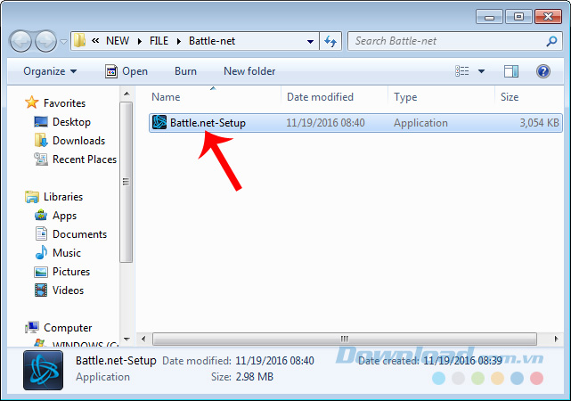 Mở thư mục chứa file