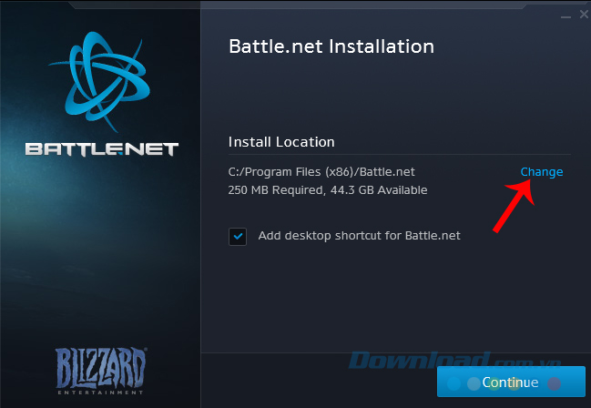 Đổi vị trí cài