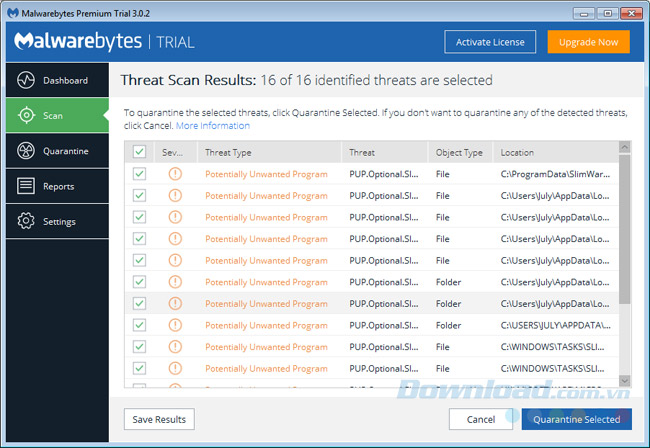 Hiển thị kết quả