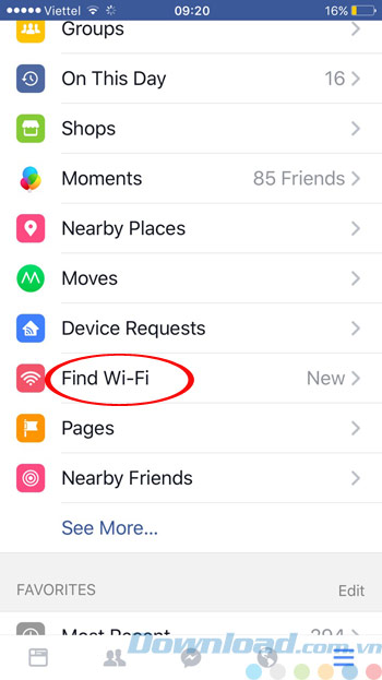 Nhấn vào Find Wi-Fi