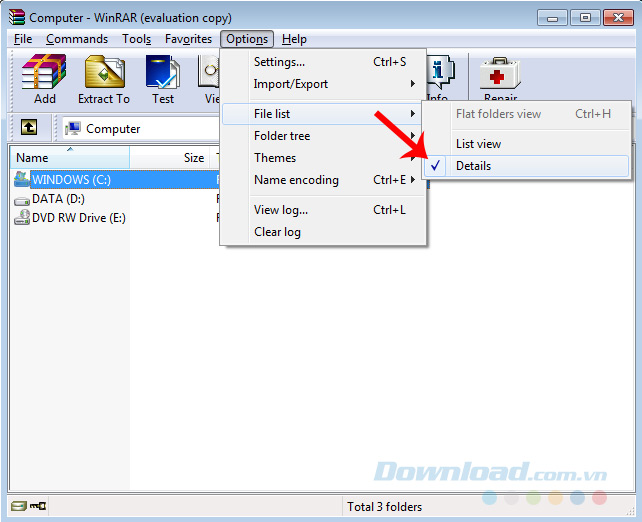 Chọn Details Chọn Details