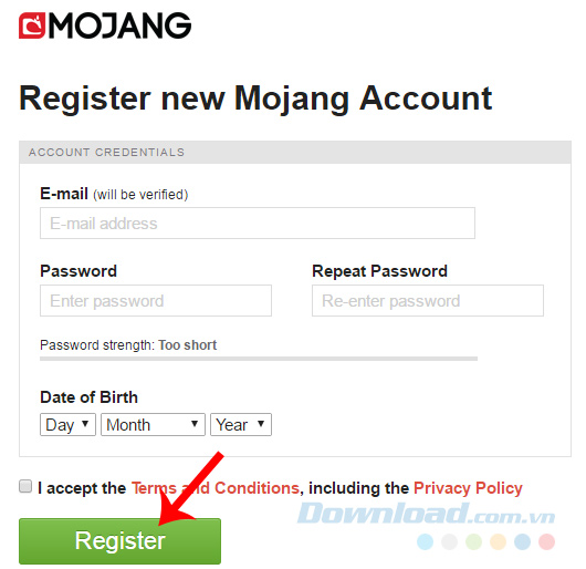 Đăng ký tài khoản mới