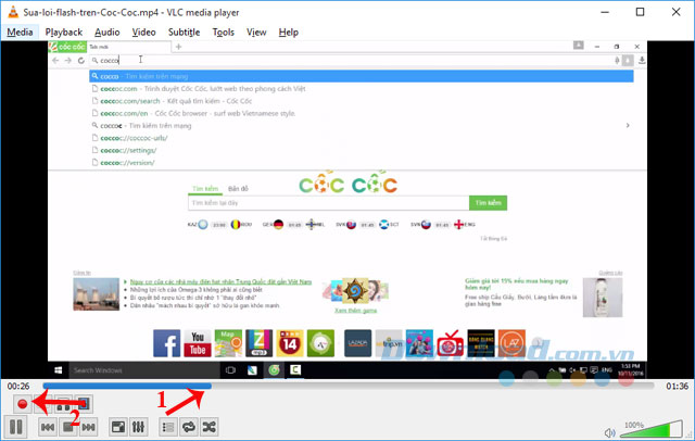 Chọn thời gian bắt đầu