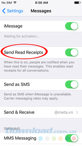 Send read receipts