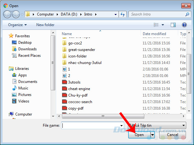 Chọn video Chọn video