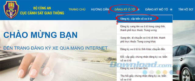 Đăng ký xe ô tô