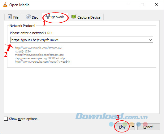 Paste URL YouTube vào