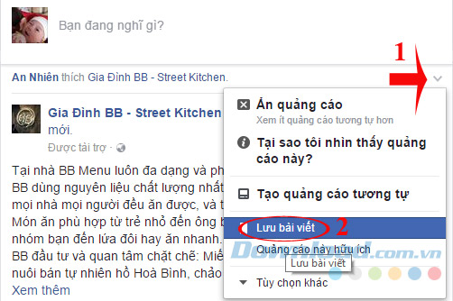 Lưu bài viết