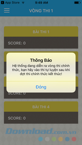 Kỳ thi đang diễn ra