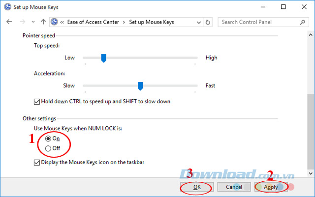 Nhóm thiết lập Other settings Nhóm thiết lập Other settings