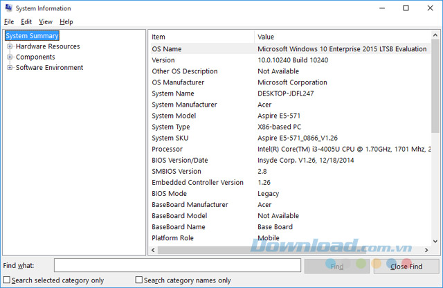 System Summary System Summary