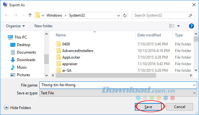 Lưu thông tin hệ thống Lưu thông tin hệ thống