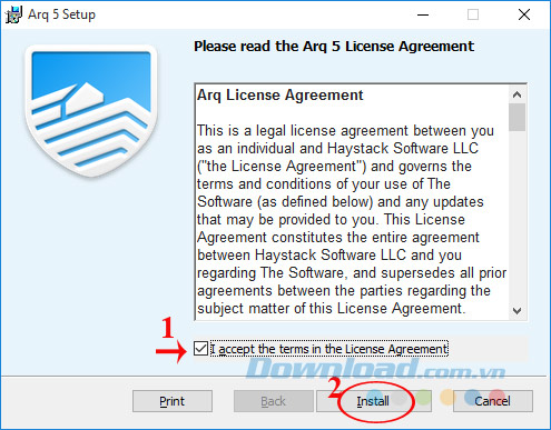 Cài đặt Arq 5 Cài đặt Arq 5