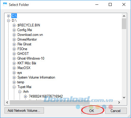 Lựa chọn thư mục Lựa chọn thư mục
