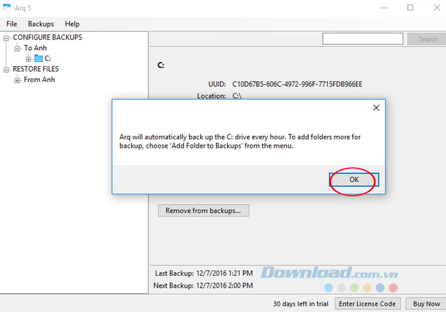 Xuất hiện thông báo Xuất hiện thông báo