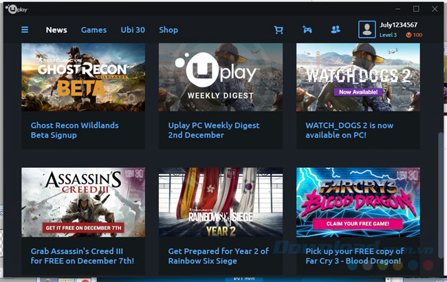 Danh sách game mới Danh sách game mới