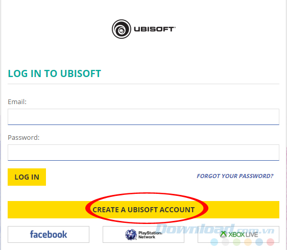 Tạo tài khoản UPlay