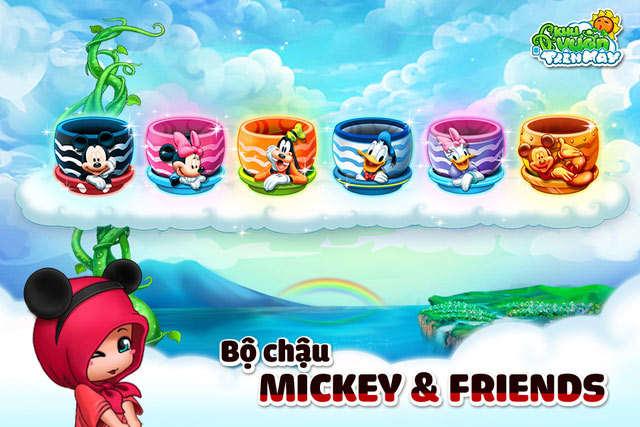 Chậu cây mickey và những người bạn