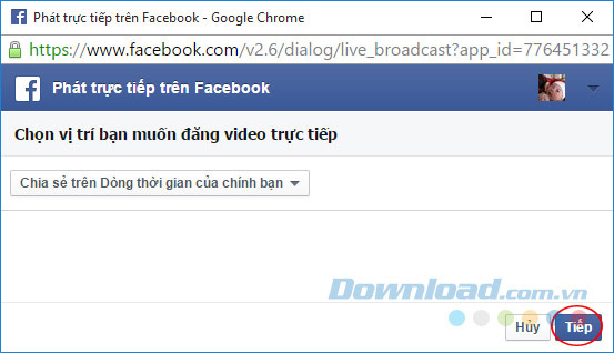 Phát trực tiếp trên Facebook