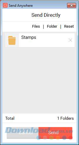 Gửi thư mục Gửi thư mục