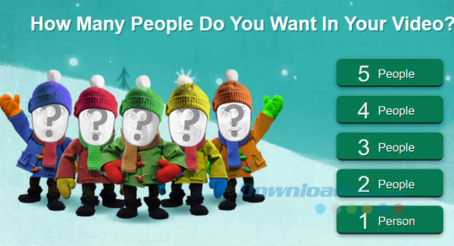 Chọn số lượng người trong video Chọn số lượng người trong video