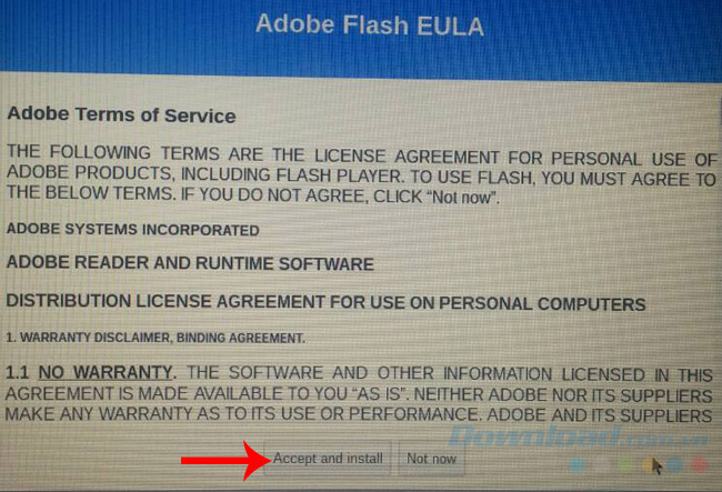Accept and Install Accept and Install