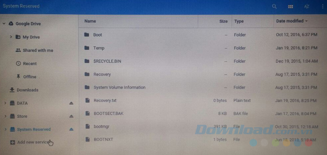 System Reserved System Reserved