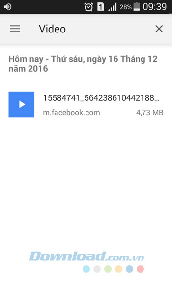 Danh sách video tải xuống