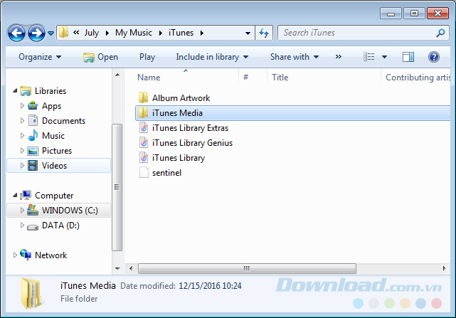 Thư mục iTunes