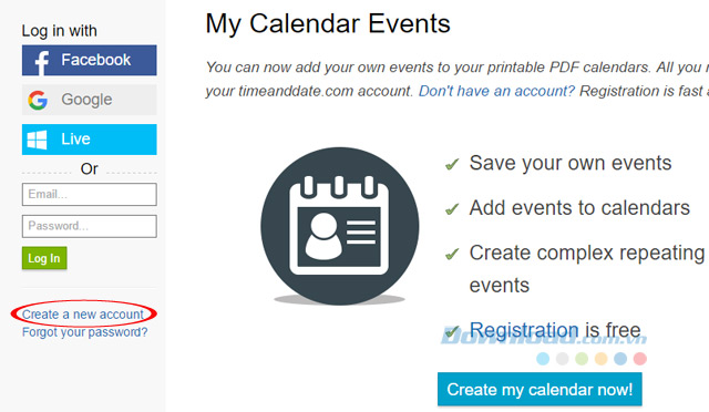 Tạo tài khoản mới